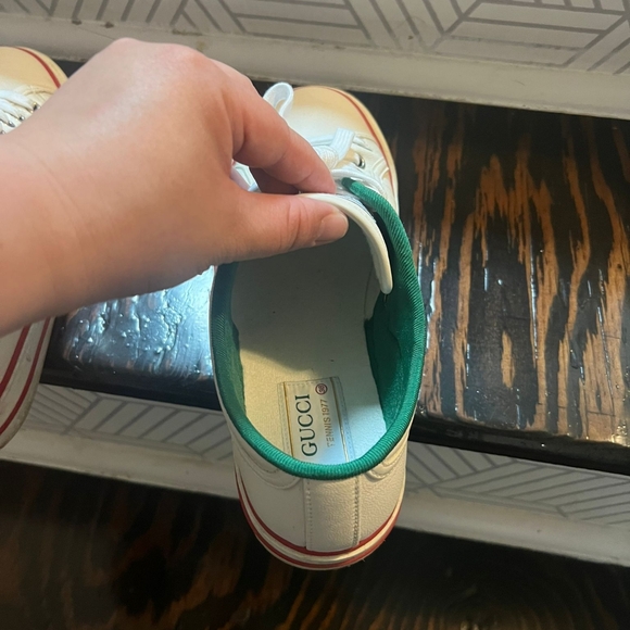 Authentic Gucci 1977 Tennis Shoes (White) - Picture 3 of 7